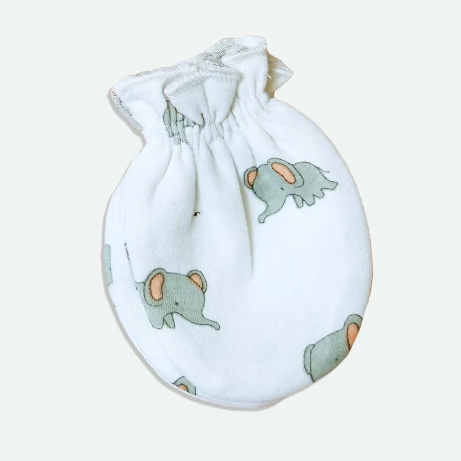 Tinylane Super Soft Baby Essentials Combo - Cap, Booties, Mittens & Baby Washcloths/Napkins - Image 3