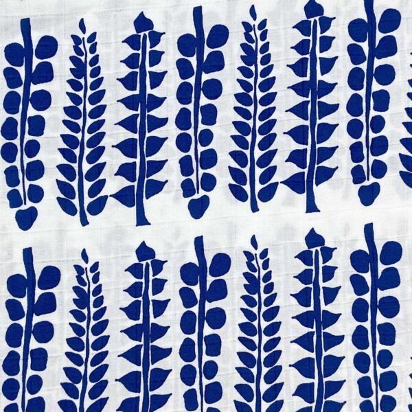 Bubble Pebbles & Indigo Ferns Combo Swaddles(120cmx120cm) - Pack of 2