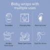 Organic Bamboo Baby Swaddle Set | Pack Of 3  | Savana Swaddles | 90 x 90 cm - Image 10