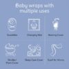 All in One Bamboo:Cotton Newborn Baby Gift Pack [Pack of 8 Pieces] - Duck & Plain Swaddles + Bibs + Washcloths - Image 8